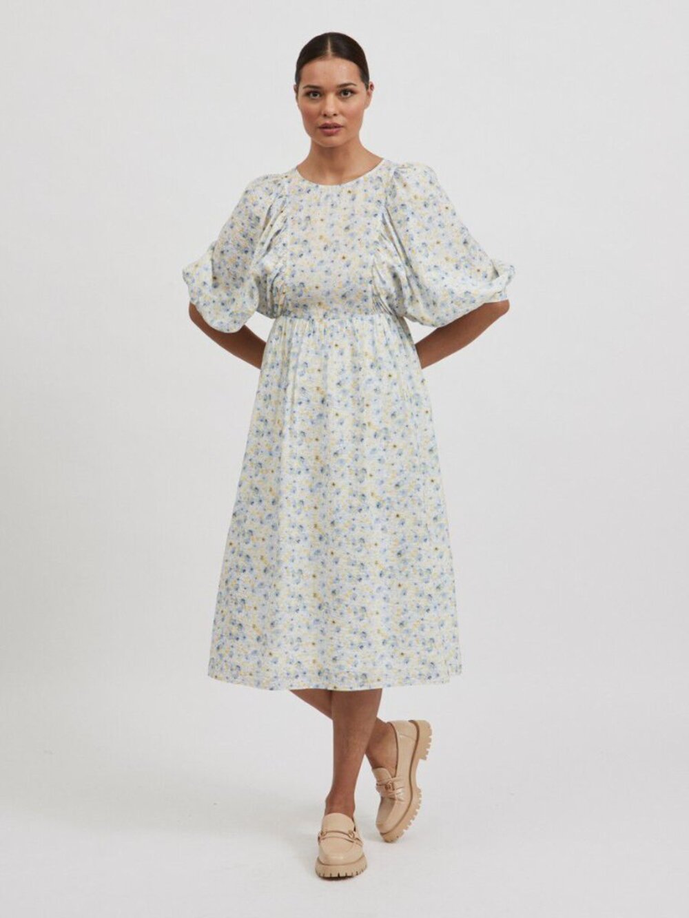 Vila Floral Mid-Calf Dress- Size 10/Euro 40, NWT